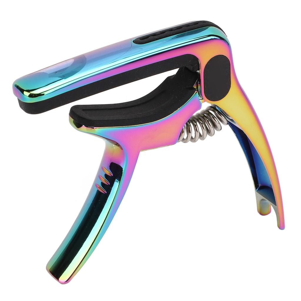 Metal Guitar Capo Tone Adjustment Tool with Pick Holder Stringed Instrument AccessoriesColorful