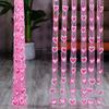 100*200cm Tassel Two-Color Heart-shaped Curtain Romantic Loving Heart String Sheer Curtains for Home Living Room Bedroom Curtain