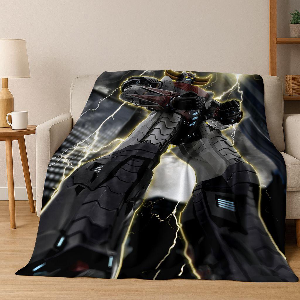 26 Style UFO Robot Grendizer U Cartoon Flannel Blanket,Cozy Soft Throw Blanket for Home Bedroom Bed Sofa Picnic Cover Gift Kid