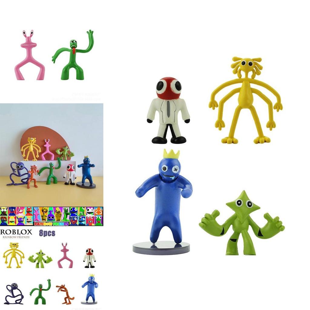 Set di Giocattoli Colorati Roblox Rainbow Friends per Bambini 8 Pezzi Modello Bambole Decorazione