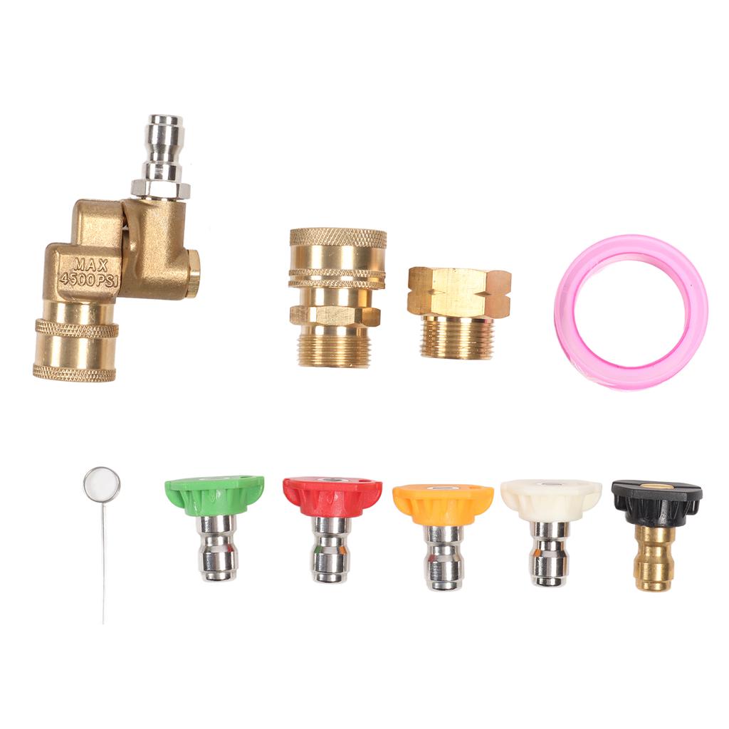 Telescoping Pressure Washer Wand 2 Hose Adapters 5 Sections 5 Different Nozzles Sturdy Telescopic Spray Wand 6.33m for Drains