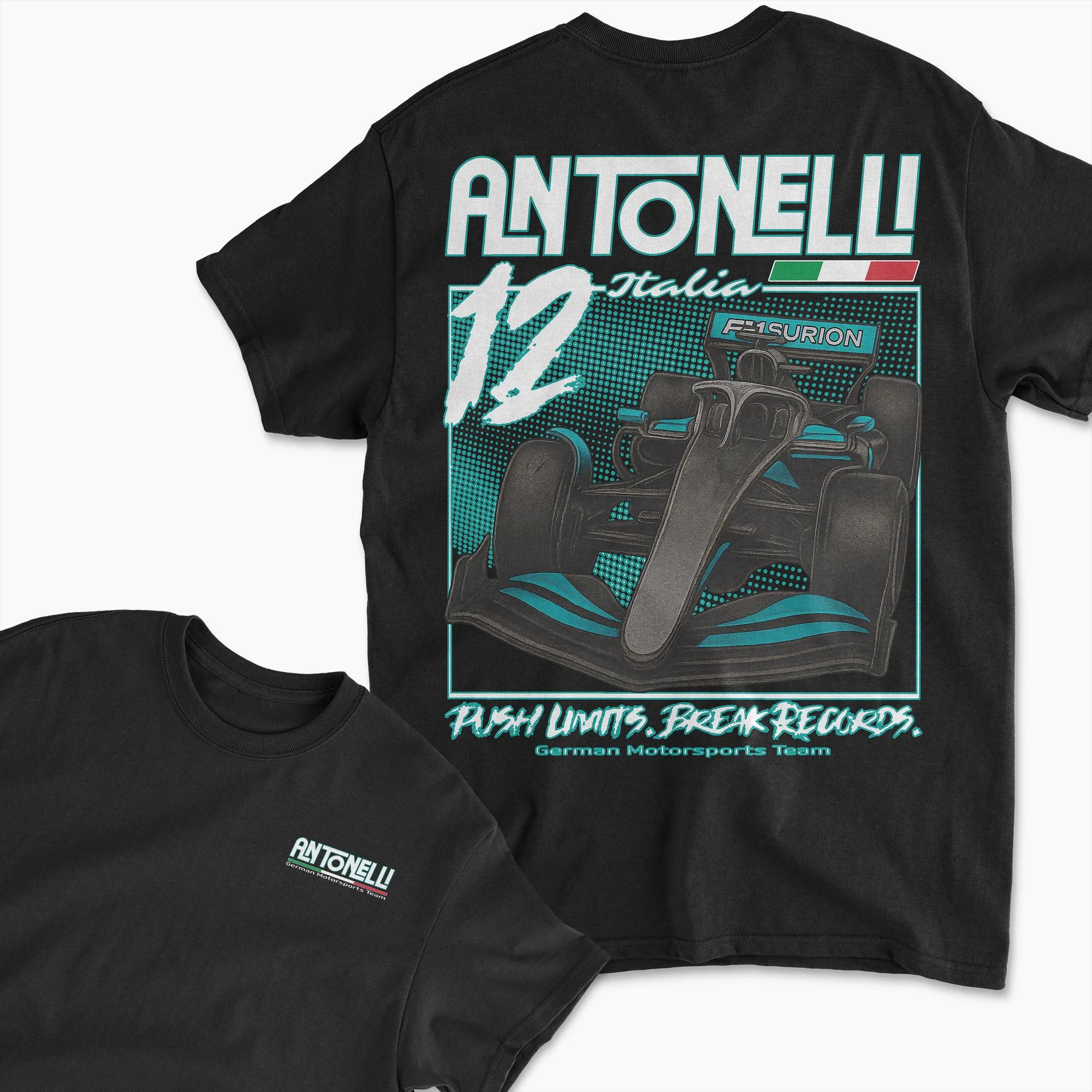 

racer Kimi Antonelli Grand Prix champion unisex 100cotton shirt 2026 Summer New Oneck Unisex Y2k Short Sleeve graphicst Tshirt S
