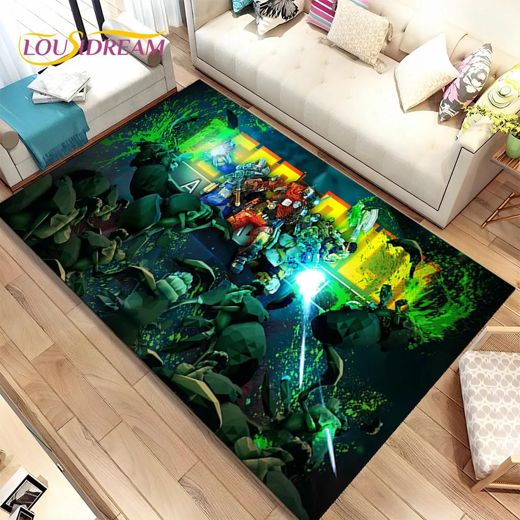 3D DRG Deep Rock Galactic Game Gamer Area Rug,Carpet Rug for Living Room Bedroom Sofa Doormat Decoration,kids Non-slip Floor Mat