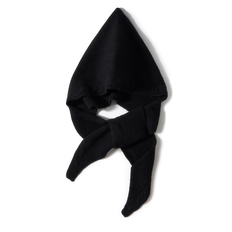 

Cashmere Autumn and Winter New Women s High End Solid Color Knitted Ear Protection Warm Fashion Hat Small Scarf Integrated Hat One size