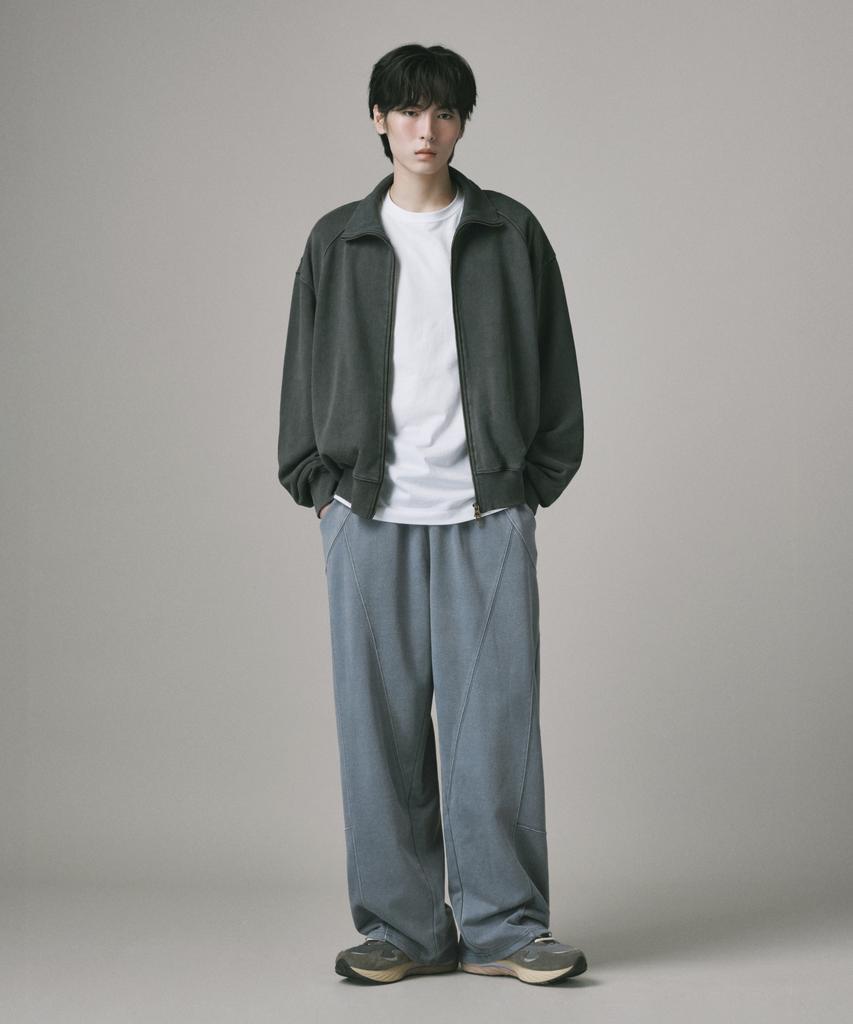 Beodeonteu Multi-Cut Line Pigment Sweatpants [Heather Blue]