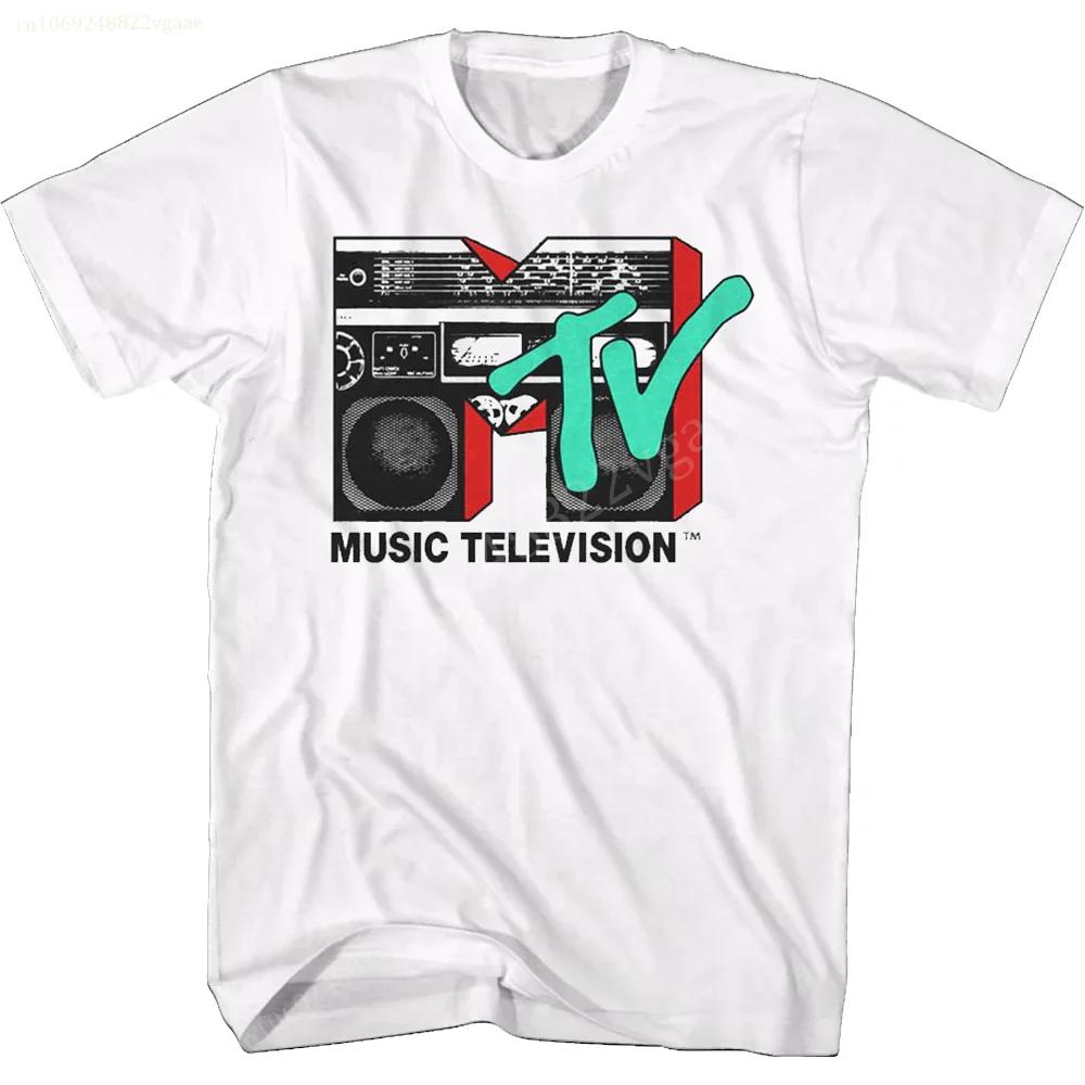 MTV T Shirt Women Music Television Print Tee Summer Cotton Short Sleeve Tshirt Men Oversized Vacation Clothes Hip Hop Hawaiian