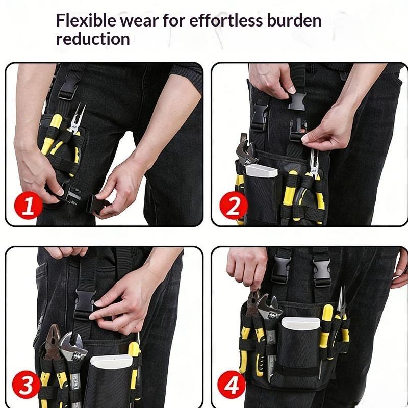 Tool Bag Belt Work With Belt Clip Leg Tool Pouch Tactical Waist Bag Electrician Tool Holder Pocket For Men Maintenance