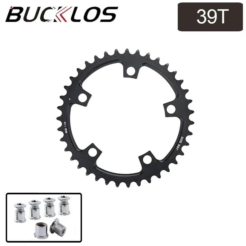 BUCKLOS Bike Chainring 110BCD Road Bicycle Crown Double Road Chainwheel 34T/50T 36/52T 39T/53T for 8/9/10/11 Speed Crankset