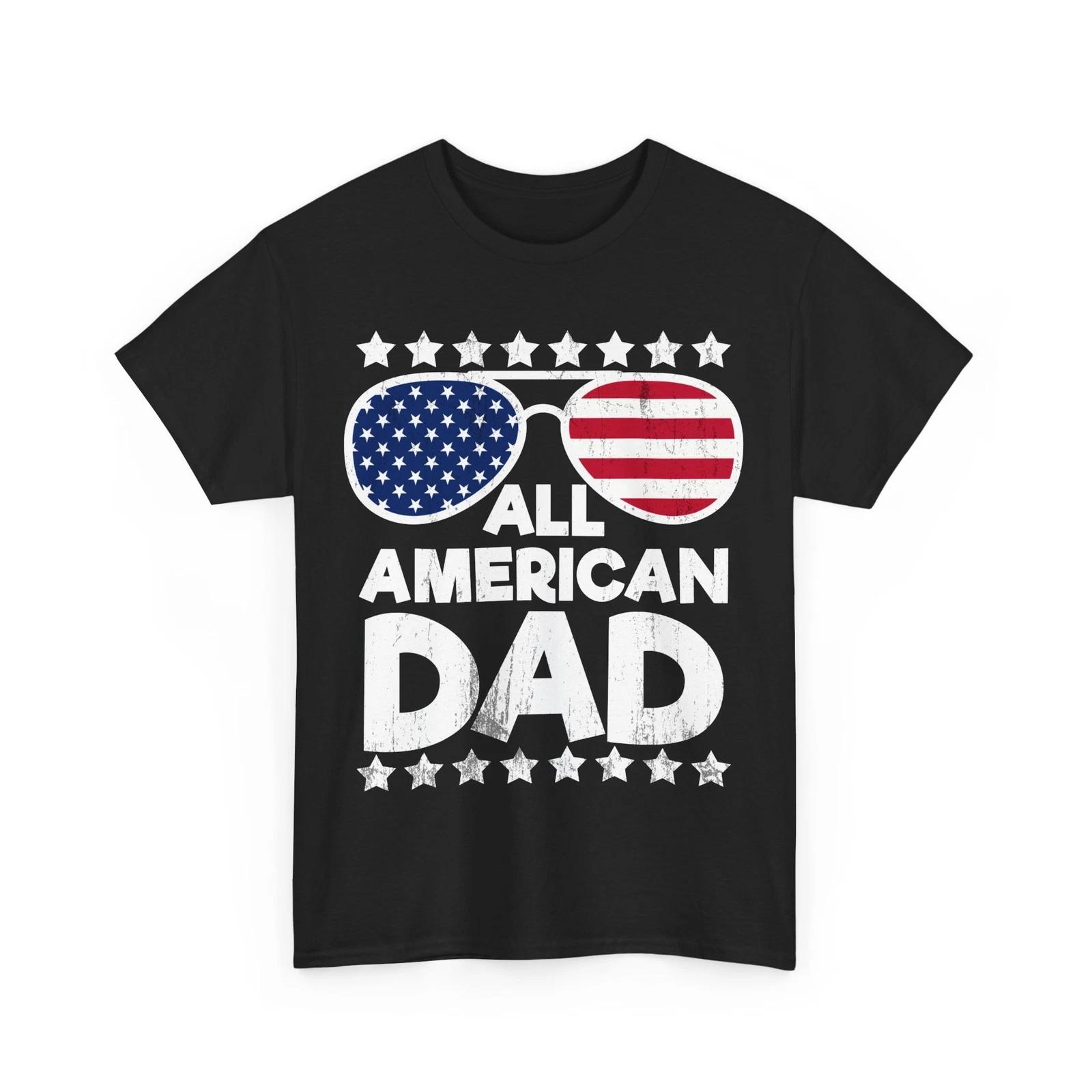 Dad 4th of July Shirt, All American Dad Fourth of July Dad Vintage Shirt S