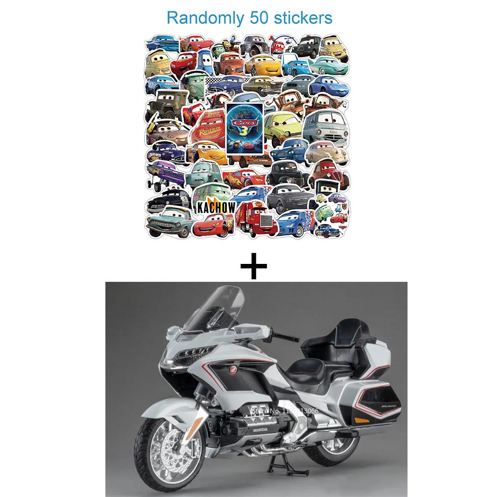 1:11 Honda Gold Wing GL800 2025 Motorcycles Models Cars Toys Rubber Tires with Light Music Miniature Model Toddler Kids Gifts