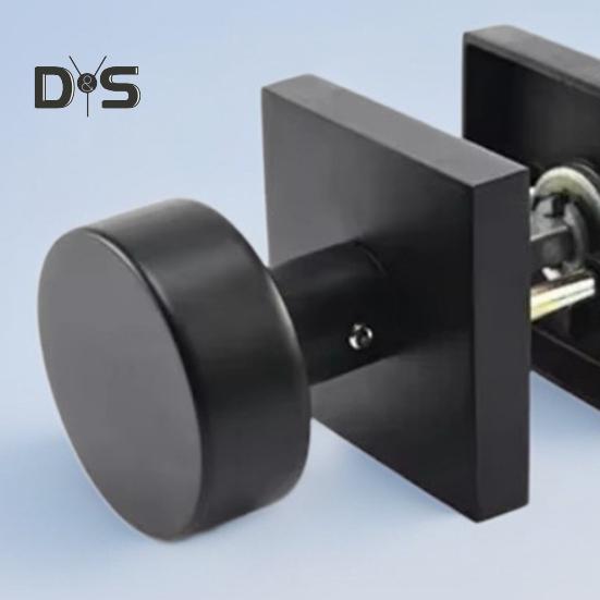 Black Door Knob with Deadbolt Adjustable Design Simple Installation Heavy Duty Modern Front Door Handle Deadbolt Set