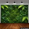 2D Ebene Grüne Pflanzenwand Thema Hintergrundtuch - Eklektische und Frische Szene Innen- und Außendekoration Natur Thema