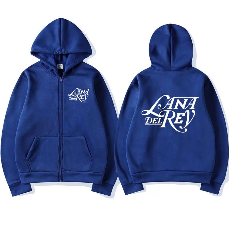 Lana Del Rey Graphic Logo Zipper Hoodie Men Women Vintage Oversized Zip Up Sweatshirt Fashion Fleece Hoodies Jackets Streetwear