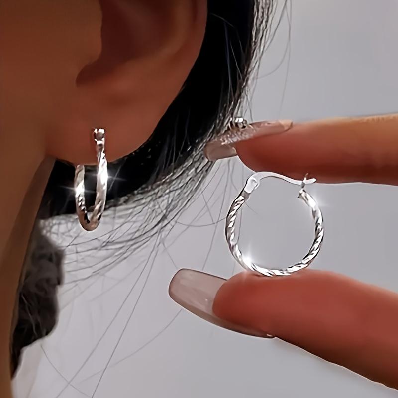 High-quality Stainless Steel Hypoallergenic Hoop Earrings, Comfortable and Versatile, Simple and Elegant, Fashionable Women's Earrings