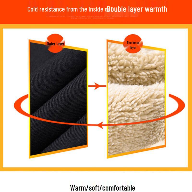 Men's EASTERN CAMEL Lamb Fleece Lined Thermal Casual Pants