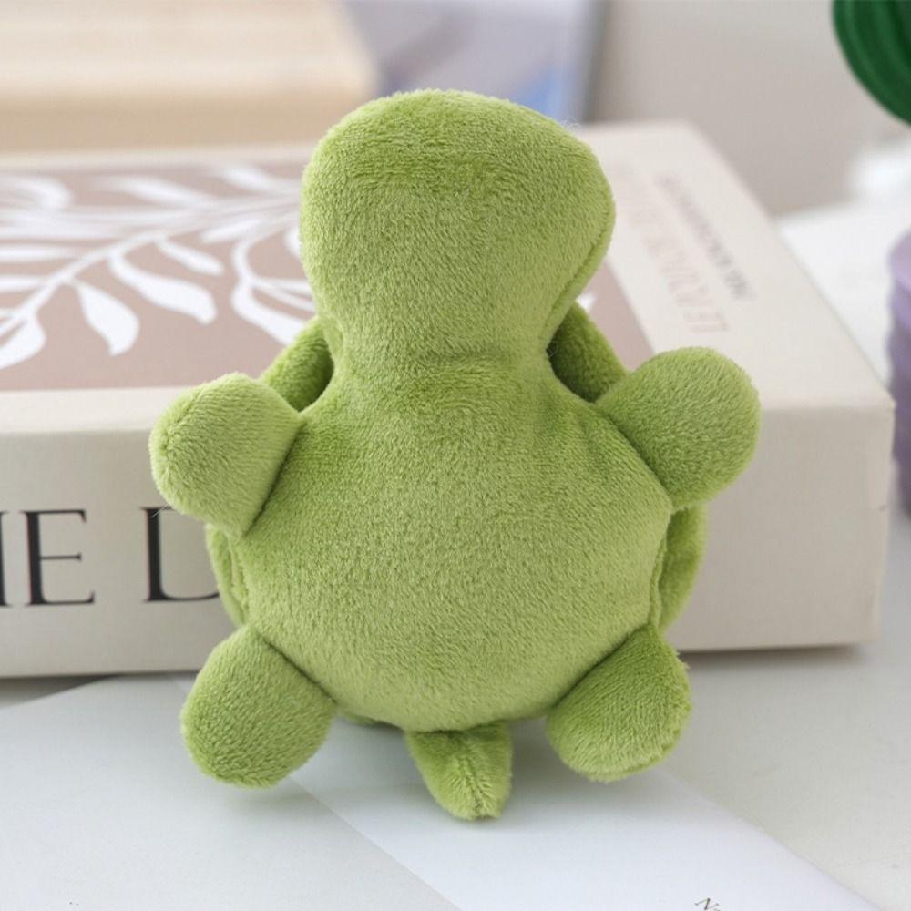 Porte-clés Peluche Tortue Verte Coton Pp Dessin Animé Pendentif Tortue Peluche Coton Doux 10cm Pendentif Clé Tortue Verte Cadeau Couple Fille Enfants