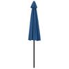 Balcony Sun Umbrella with Aluminum Pole Blue 270 X 144 X 222 Cm Semi Circular