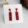 Korean Style Long Tassel Earrings Red Lovely Heart Drop Earrings Women Valentine's Day Festival Birthday New Year Gift