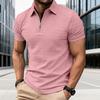 New Men's European And American Shirt, Zipper Men's Short Sleeve Sport T-shirt