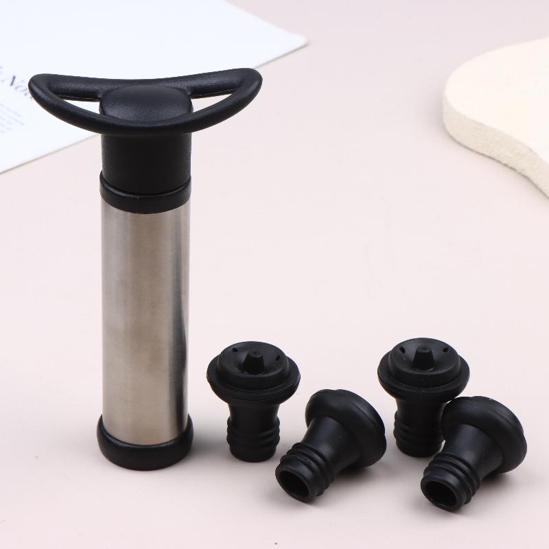 Vacuum Pump Preserver Wine Saver Set Vacuum Wine Stoppers For White / Beer Wine Zinc Alloy Keep Wine Fresh