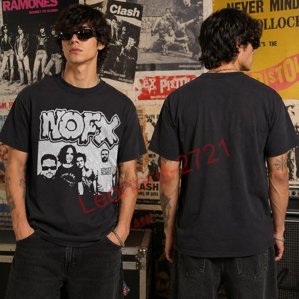 NOFX Vintage Punk Rock T Shirt, Unisex Black T Shirt, Size S 5XL
