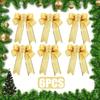6Pcs Christmas Decoration Bow Ribbon Christmas Tree Pendant Handmade Design for Home Decor Navidad New Year 2026 DIY Ornament
