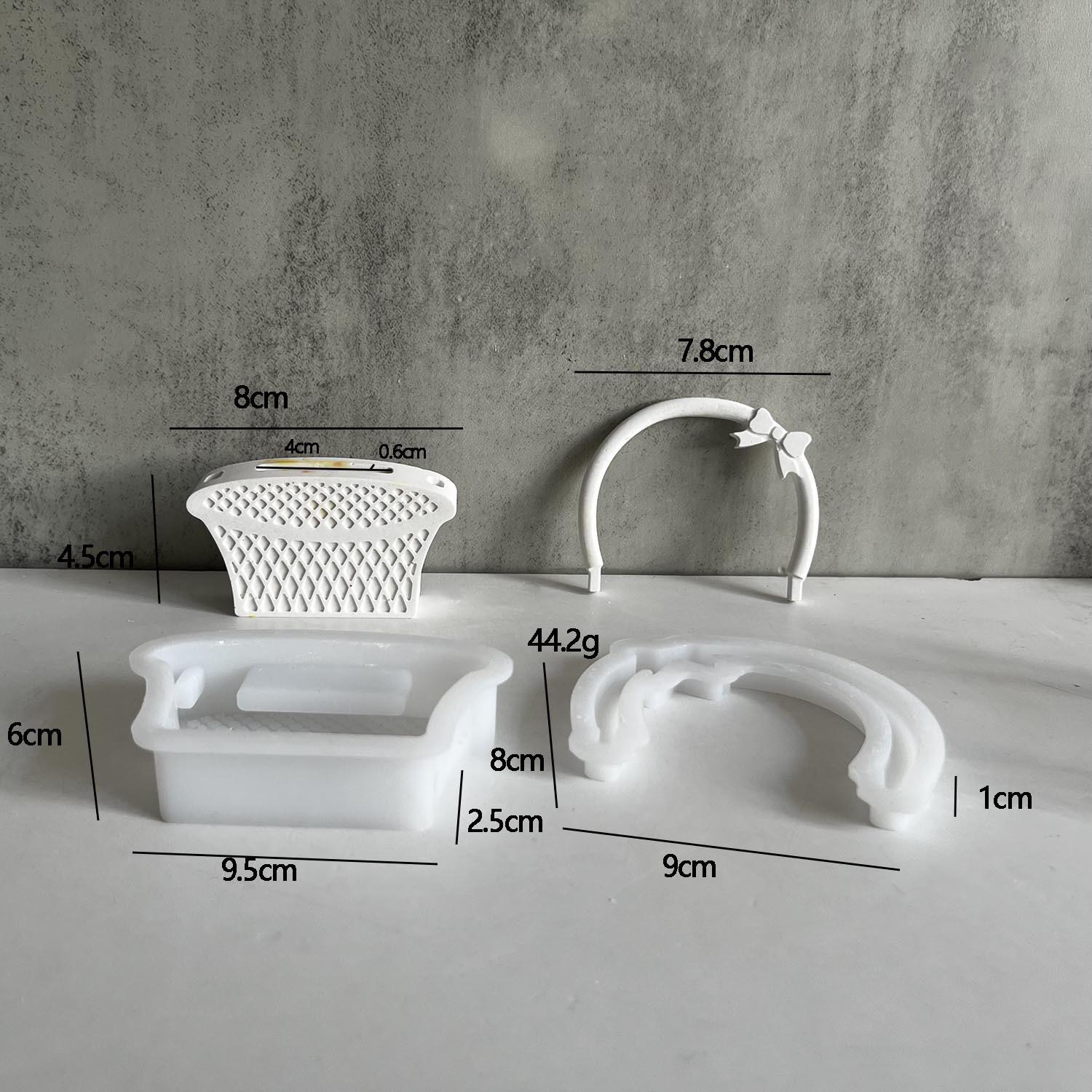 

DIY Resin Silicone Jewelry Mold - Flower Basket Shape Silicone Mold for Flower Arrangement Handheld Basket Decorative