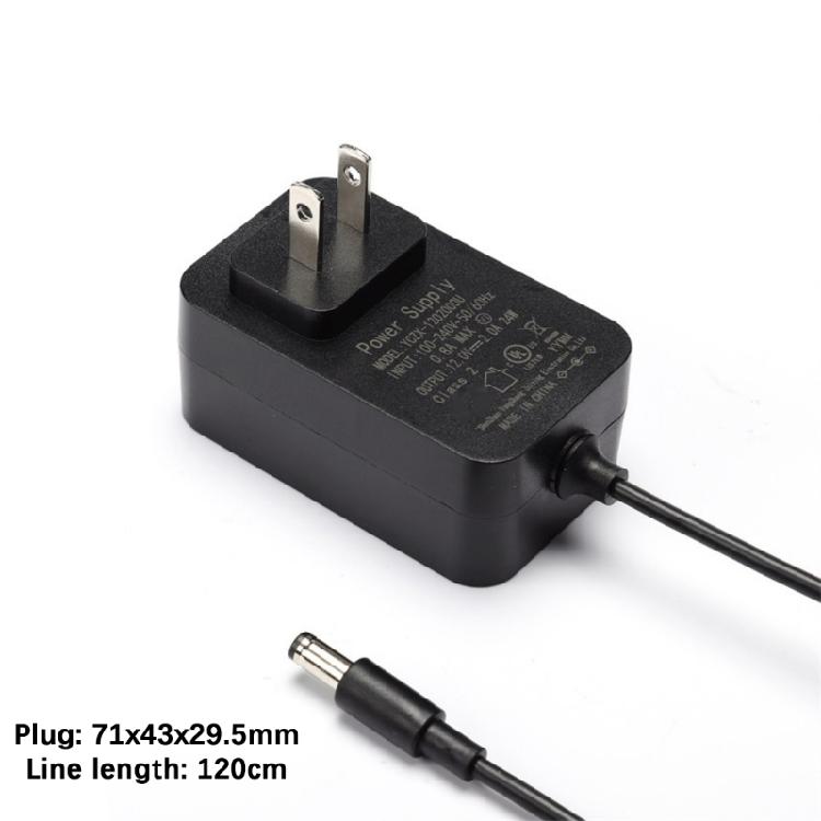 Compactly 24W Power Adapter with US Plug Highly Temperature Resistance Low Energy Consumption for Multiple Devices