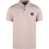 Solid Color Logo Patch Short Sleeve Polo Shirt Men Tops Pink K1S1522002SCS0017-V0082