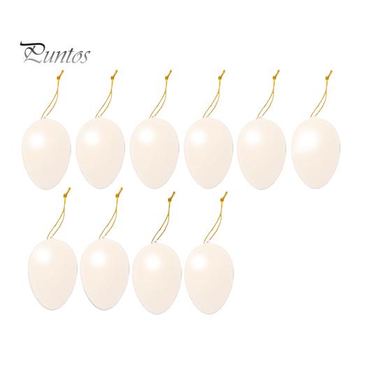 

12 шт., пластиковые пасхальные яйца, подвесные украшения, ассорти из яиц, украшение для пасхальной вечеринки, сделай сам, живопись, ремесло для детей 12pcs белый