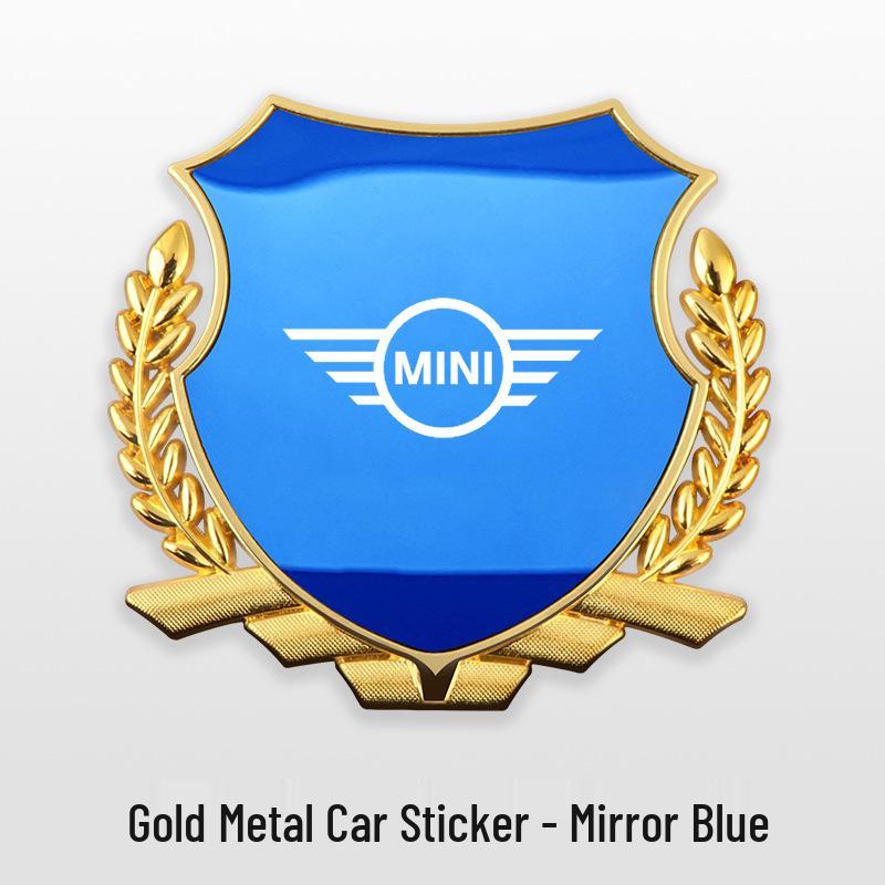 BMW MINI COOPER Wheat Ear Side Emblem Sticker: Metal Body Decoration for F55/F56 Models