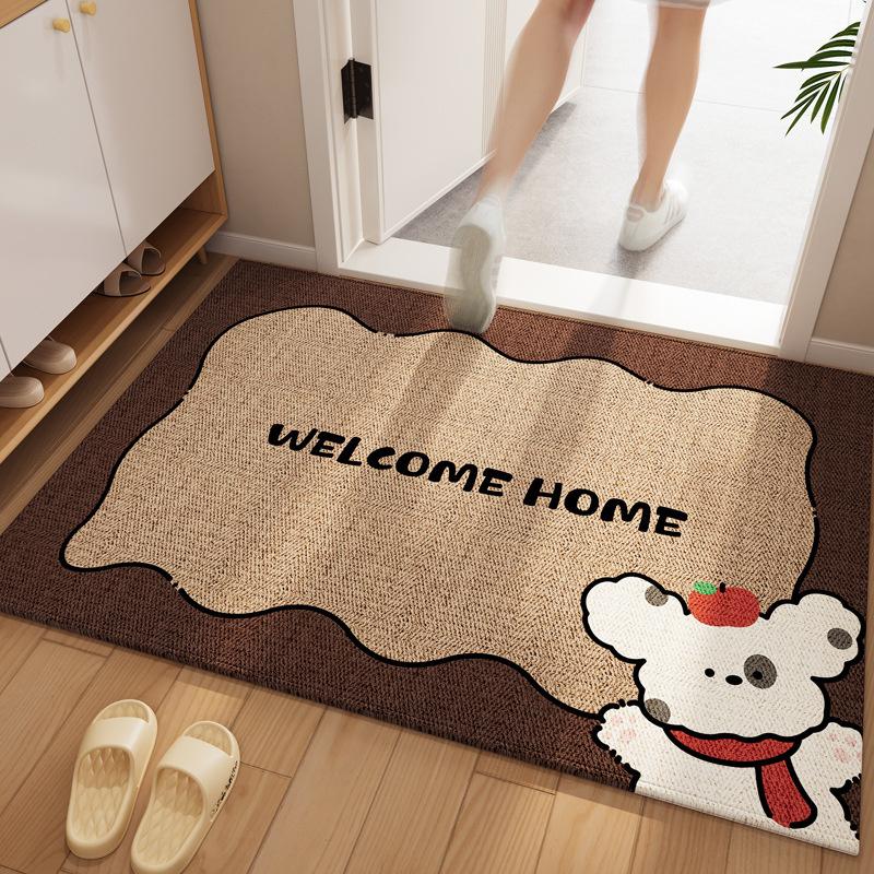 Eingangsteppich Toilettenmatte Badezimmer Rutschfest Stark Saugfähig Toilettentür Bodenmatte Saugfähig Toilette Badezimmer Badezimmerteppich Kieselgur