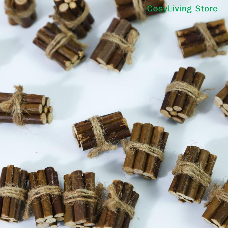 1/3/5Pcs Firewood Pile Wood Set Miniature Model Home Decoration Creative Food Play Kitchen Simulation Ornaments