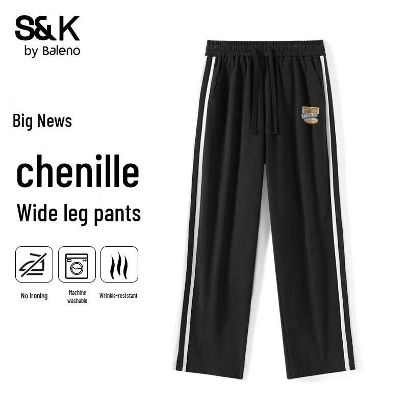 

Baleno S&K Men s Chenille Color-Block Relaxed Wide-Leg Pants