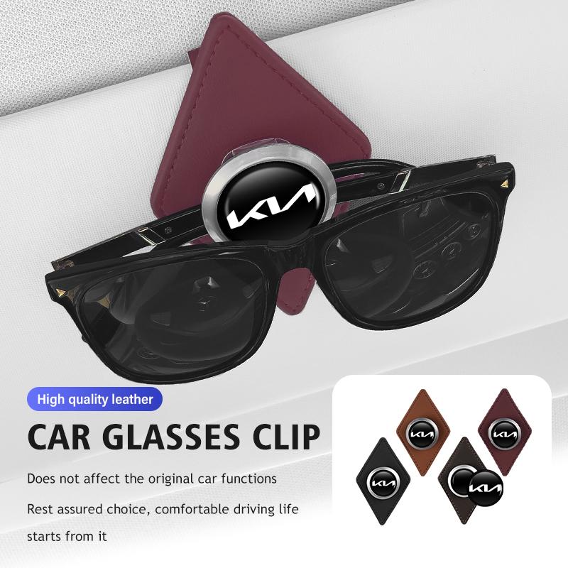 AEG1 For KIA Car Eyeglass Clip Card Ticket Holder Sun Glasses Storage Clip Accessories Rio K5 K2 Sportage Ceed Sorento Picanto