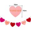 Whaline Valentine's Day Felt Heart Garland Banner for Indoor Outdoor Wedding Engagement Anniversary Party Favor(9.8 feet)