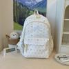 Schoolbag new Japanese high-value female junior high school students class schoolbag polka dot bow student versatile backpack