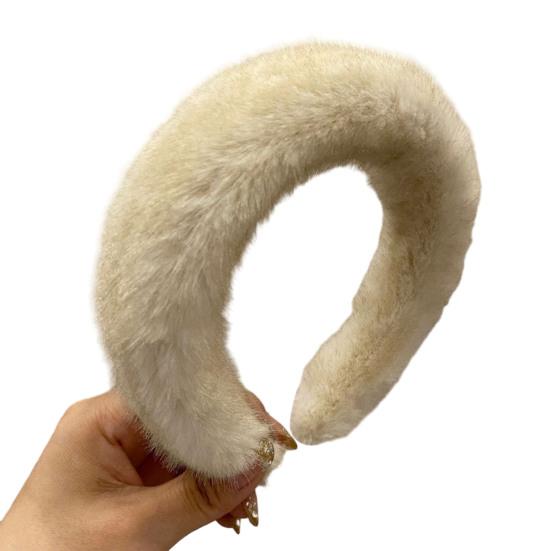 Women Hairband Elegant Plush Headband Lady Sponge Headwear Fashionable Hair Accessory for Autumn Winter
