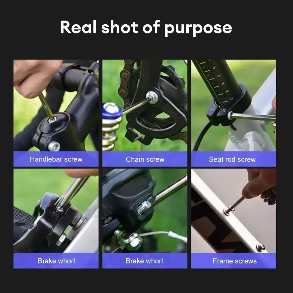 11-in-1 Bike Tool Mini Multitool Kit - Lightweight Tool Wrench, Screwdriver, Chain, Hexagon Wheel Spoke