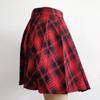 Plus Size Women's Punk Pleated Skirt Pants in Black & White Plaid
