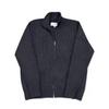 Double Zipper Wool Cardigan Sweater with Square Stitching - Thick, High Gauge, Knitted, Loose Fit for Spring/Autumn