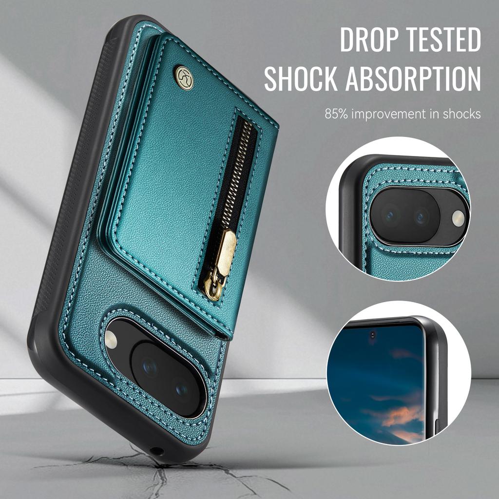 2 in 1 Detachable Magnetic Cards Solt Wallet Leather Case for Google Pixel 10 Pro XL 9A 9 8 8A 7A 7 Shockproof RFID Stand Cover