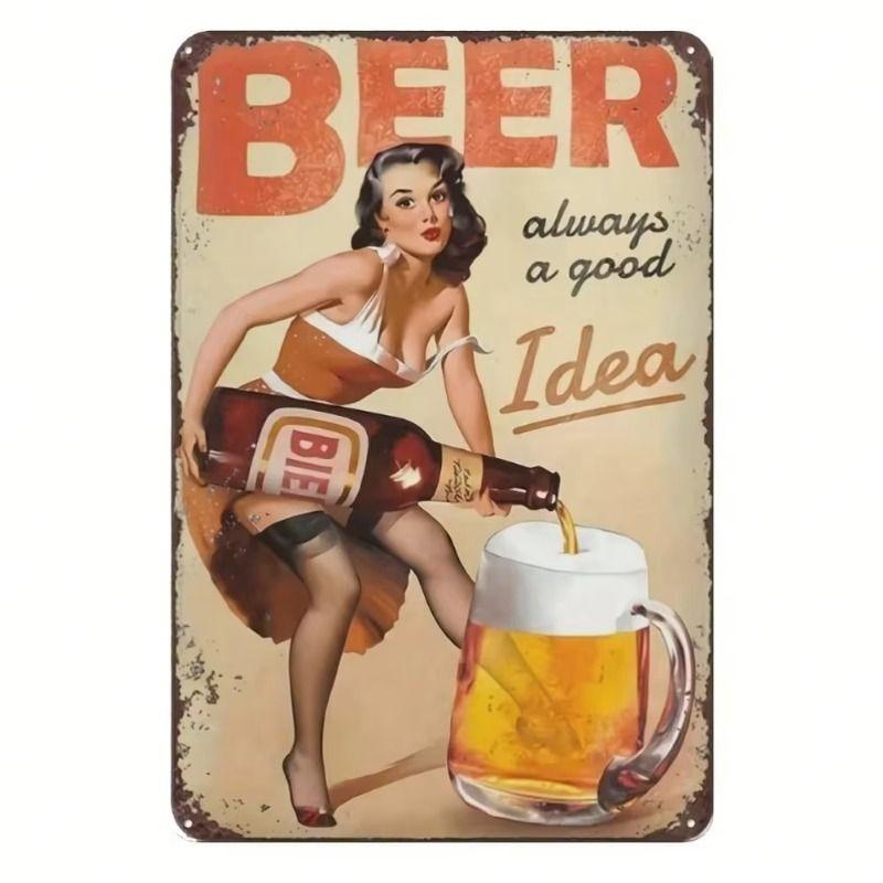 Retro Metal Tin Sign 8x12 inch Office Living Room Wall Decor