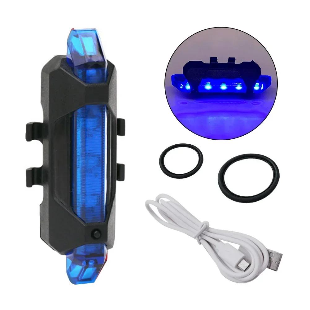 1Pc Night Cycling Tail Light Outdoor Highlight USB Charging Mountain Led Warning Bike Lights Tail Lamp Bicycle Accessories