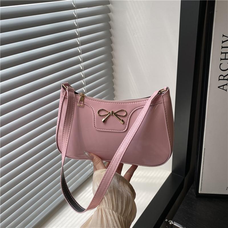 Fashion bow new personality trendy texture commuter underarm shoulder bag women