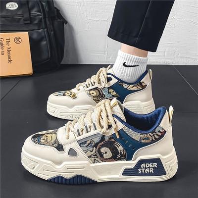 Herrskor Andningsbara Mångsidiga Casual Designkänsla Nischad Bräda Skor Ungdomssport Tjock Sula Höjande Canvas Trendiga Skor
