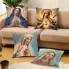Retro V-Virgin Mary Pillow Case Plush Fabric Soft Pillowcase Double Sided Print Cushion Cover Household Gifts