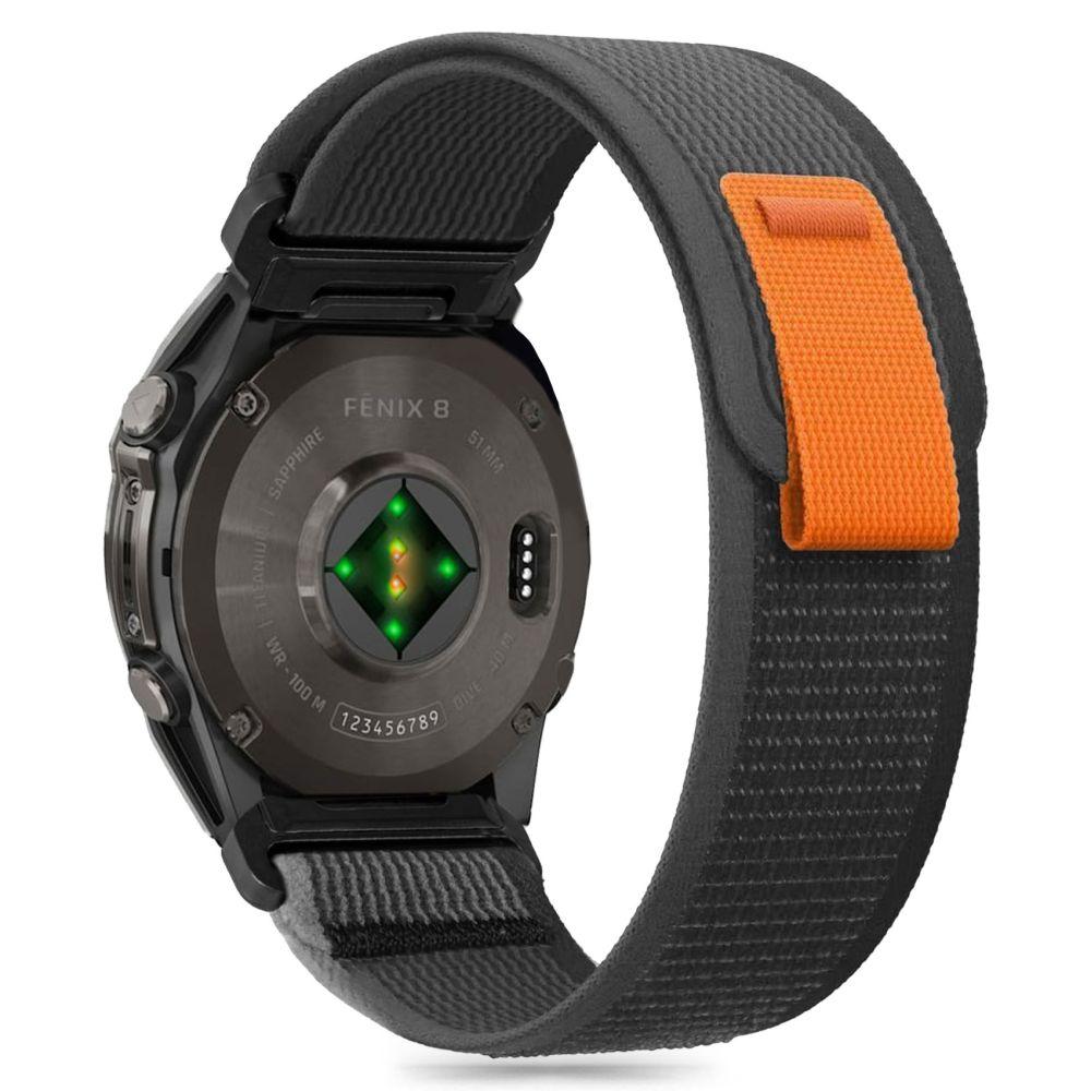 Tech-Protect Nylon Garmin Fenix 5X / 5X Plus / 6X / 6X Pro / 7X / 8 (51 Mm) Black/Orange