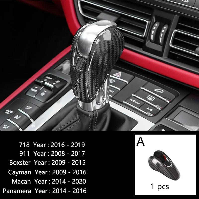 

Аксессуары из углеродного волокна для Porsche Macan 911 Cayman Boxster 718 Panamera Cayenne Накладка на рамку ручки переключения передач центральной консоли A Type