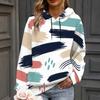 Women s Plus Size Swirl Gradient Printed Hoodie Long Sleeve Drawstring Kangaroo Pocket Pullover